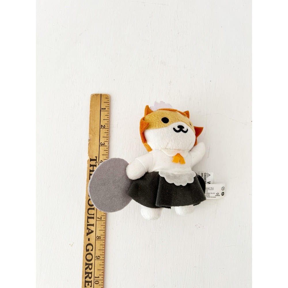 Banpresto Neko Atsume Peaches Maid Plush Orange White Calico Cat 2016 - Picture 5 of 5